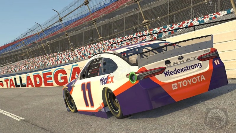NASCAR Driver Denny Hamlin DNFs Talledega Event After Daughter Turns Off His Simulator